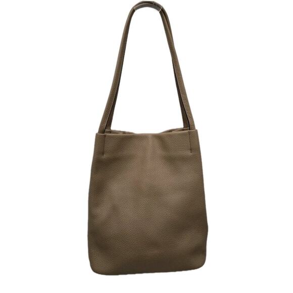Kattee Handbags - Kattee Leather Shoulder Bag Tote Purse Handbag Soft Genuine Leather Taupe